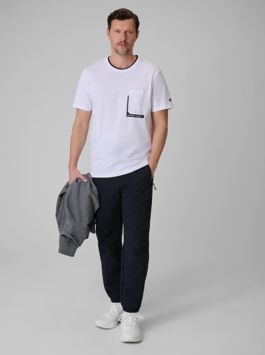 Męski t-shirt z nadrukiem 4F 4FWSS26TTSHM2663 - biały