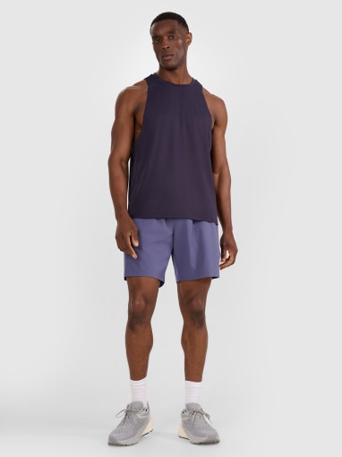 Męski tank top treninowy 4F 4FWAW25TFSLM554 - granatowy