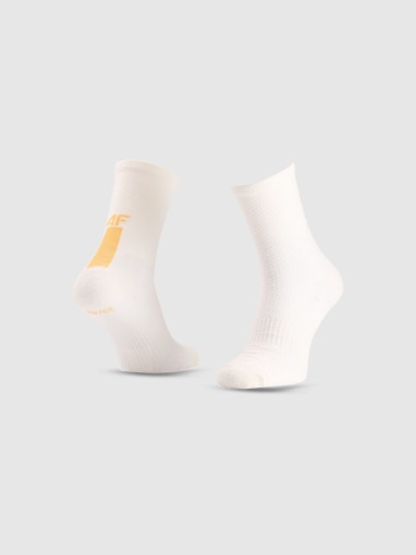  4F Męskie skarpetki trekkingowe 4F 4FRAW25UFSOM268  białe Biały