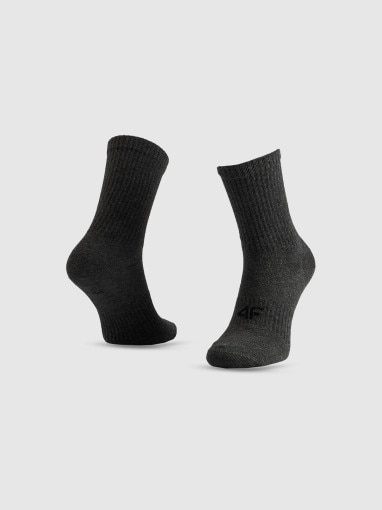 Męskie skarpetki wysokie (5-pack) 4F 4FRSS26USOCM0839 - szare