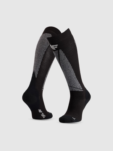  4F Męskie skarpety narciarskie 4F 4FRAW25UFSOM266  czarne Czarny