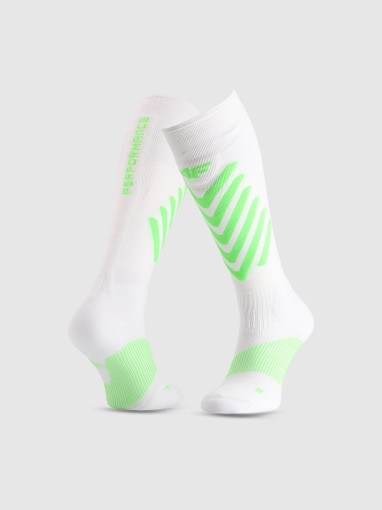  4F Męskie skarpety narciarskie 4F 4FRAW25UFSOM352  białe Biały