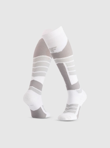Męskie skarpety narciarskie 4F 4FWAW25UFSOM236 - białe