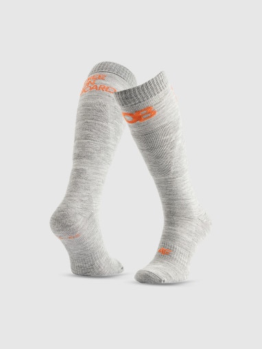 Męskie skarpety snowboardowe 4F 4FRAW25UFSOM264 - szare
