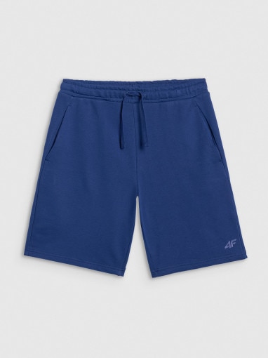  4F Męskie spodenki dresowe 4F 4FWMM00TSHOM543  niebieskie Niebieski