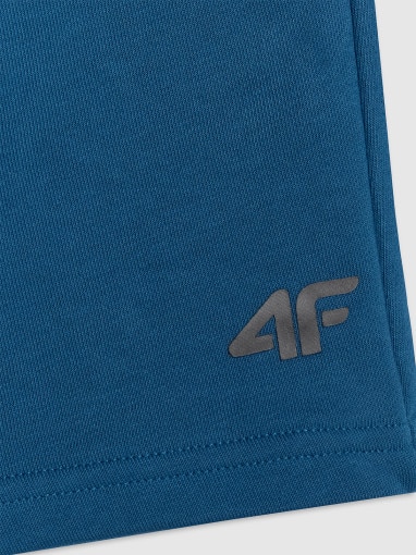 Męskie spodenki dresowe 4F 4FWMM00TSHOM543 - turkusowe