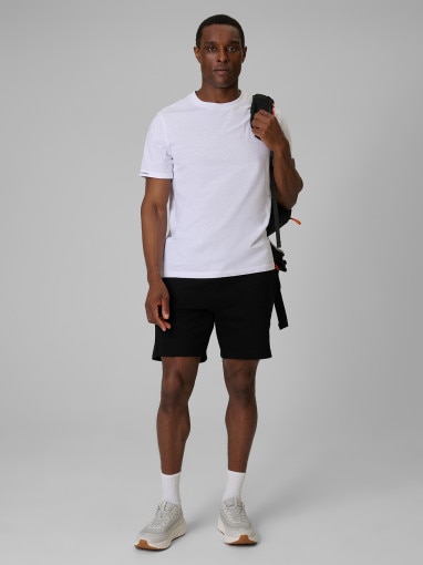  4F Męskie spodenki dresowe 4F 4FWSS26TSHOM744  czarne Czarny