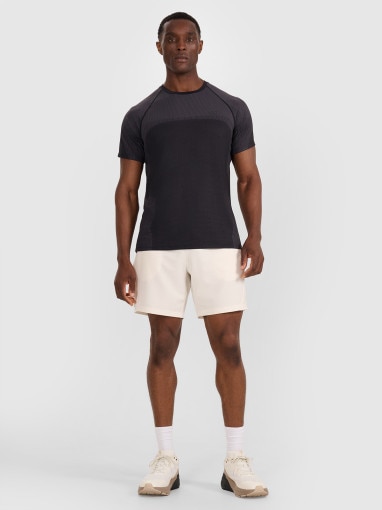  4F Męskie spodenki treningowe 4F 4FWAW25TFSHM0999  białe Biały