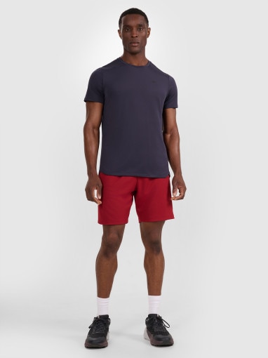  4F Męskie spodenki treningowe 4F 4FWAW25TFSHM1000  czerwone Czerwony