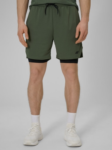 Męskie spodenki treningowe 4F 4FWSS26TFSHM1259 - khaki