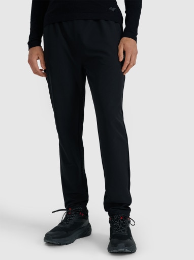 Męskie spodnie do biegania w terenie 4F 4FWAW25TFTRM0930 - czarne