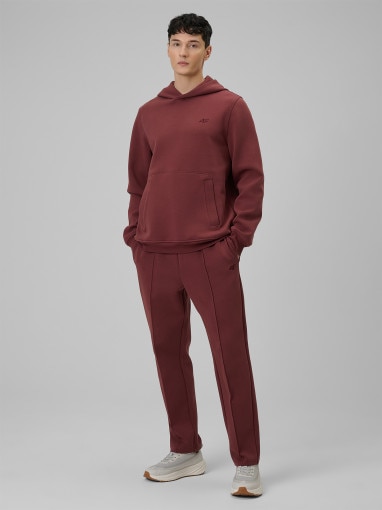  4F Męskie spodnie dresowe 4F 4FRSS26TTROM1856  burgundowe Burgund