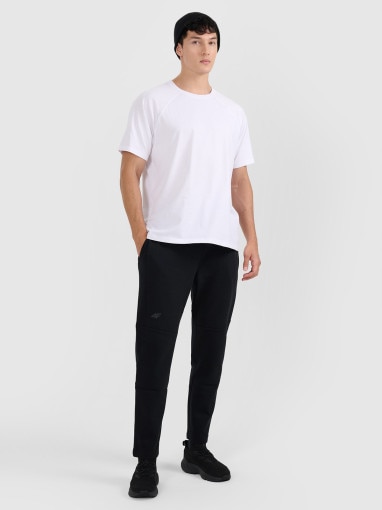  4F Męskie spodnie dresowe 4F 4FWAW25TTROM1193  czarne Czarny