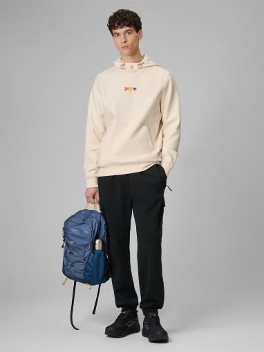  4F Męskie spodnie dresowe cargo 4F 4FRSS26TTROM1916  czarne Czarny