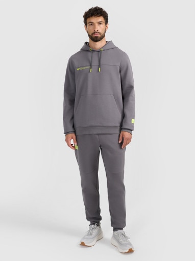  4F Męskie spodnie dresowe joggery 4F 4FRAW25TTROM1610  szare Szary