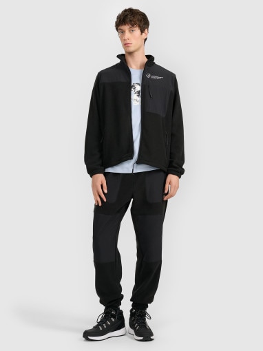  4F Męskie spodnie dresowe joggery 4F 4FRAW25TTROM1711  czarne Czarny