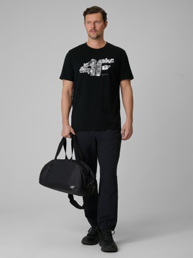 4F Męskie spodnie dresowe joggery 4F 4FRSS26TTROM1902 czarne Czarny