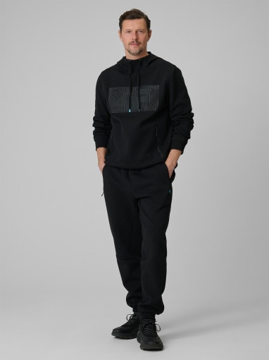  4F Męskie spodnie dresowe joggery 4F 4FRSS26TTROM1962  czarne Czarny