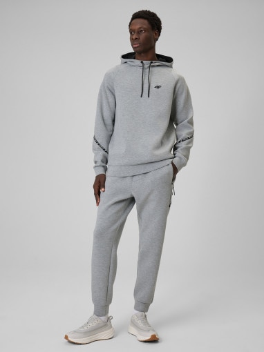  4F Męskie spodnie dresowe joggery 4F 4FWSS26TTROM1443  szare Szary