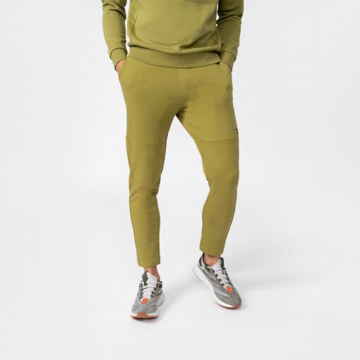 Męskie spodnie dresowe joggery 4F H4Z22-SPMD013 - oliwkowe/khaki