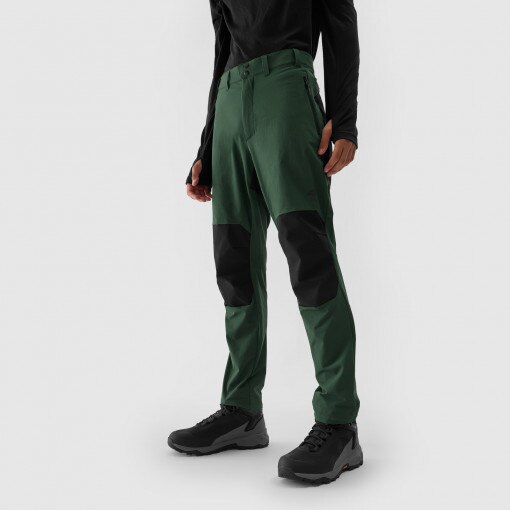 Męskie spodnie trekkingowe 4F 4FAW23TFTRM362 - zielone