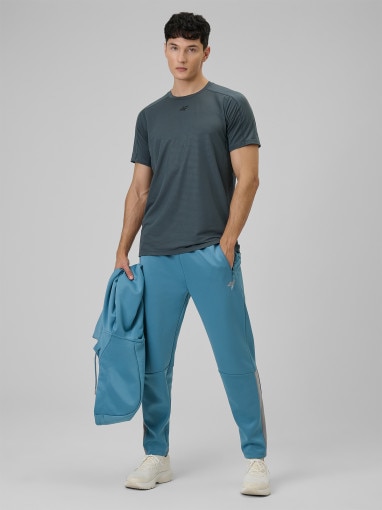  4F Męskie spodnie treningowe 4F 4FRSS26TFTRM1412  niebieskie Niebieski