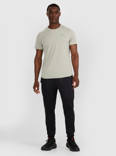  4F Męskie spodnie treningowe 4F 4FWAW25TFTRM0888  czarne Czarny