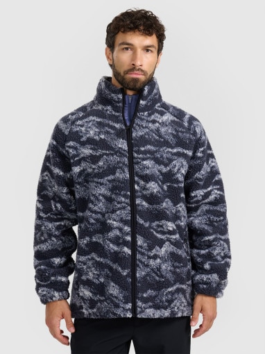  4F Polar sherpa rozpinany ze stójką uniseks 4F 4FWAW25TFLEU352  granatowy Granatowy