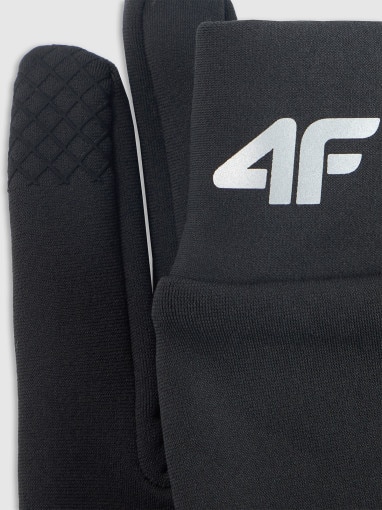 Rękawiczki dzianinowe Touch Screen uniseks 4F 4FWMM00AGLOU153 - czarne