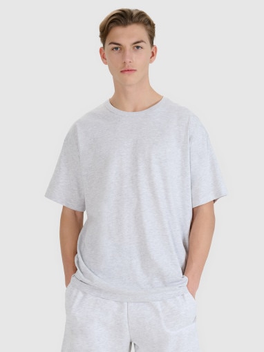 T-shirt oversize uniseks 4F 4FWSS25TTSHU1972 - szary