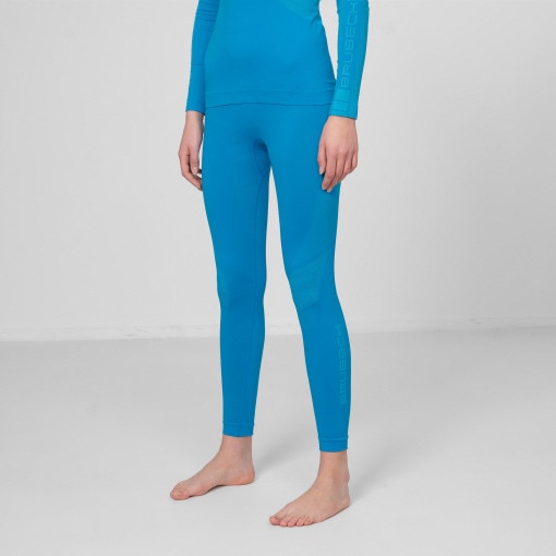 Damskie legginsy termoaktywne BRUBECK Dry - niebieskie