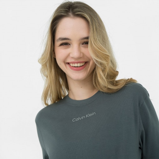 Calvin Klein Damska koszulka treningowa CALVIN KLEIN WOMEN 00GWS3K104   grafitowa Antracyt