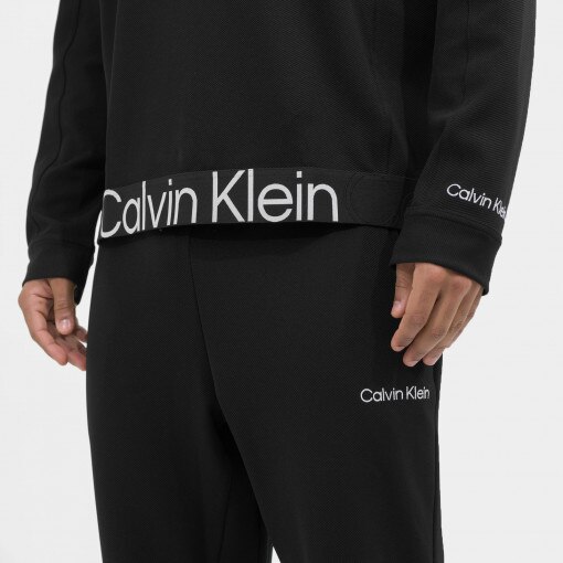 Męska bluza treningowa nierozpinana bez kaptura CALVIN KLEIN MEN 00GMS3W300 - czarna
