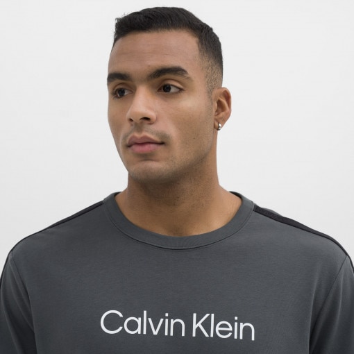 Męska koszulka treningowa CALVIN KLEIN MEN 00GMS3K104 - grafitowa