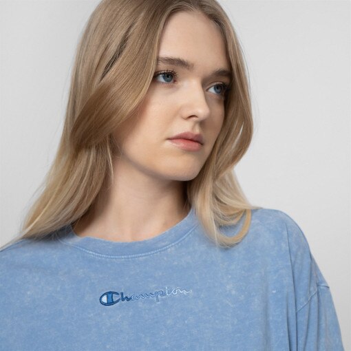 Damski t-shirt basic CHAMPION ROCHESTER Crewneck T-Shirt - niebieski