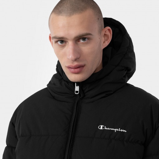 Męska kurtka puchowa pikowana CHAMPION ROCHESTER Eco Future Hooded Jacket - czarna