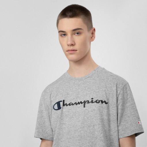 Męski t-shirt z nadrukiem CHAMPION LEGACY Crewneck T-Shirt - szary