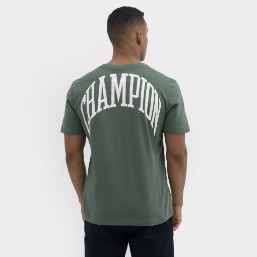 Męski t-shirt z nadrukiem CHAMPION Rochester Crewneck T-Shirt - zielony