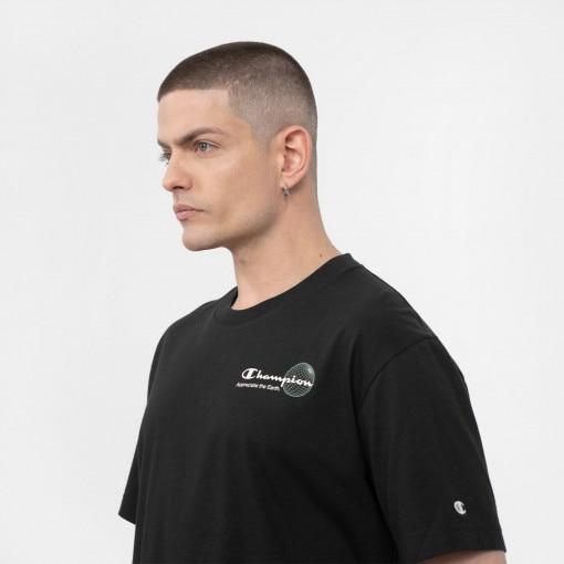 Męski t-shirt z nadrukiem CHAMPION ROCHESTER ECO FUTURE Crewneck T-Shirt - czarny