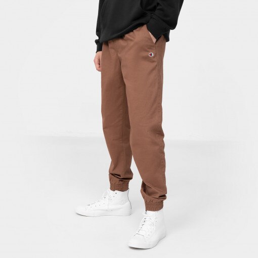 Męskie spodnie casual CHAMPION ROCHESTER Elastic Cuff Pants - brązowe