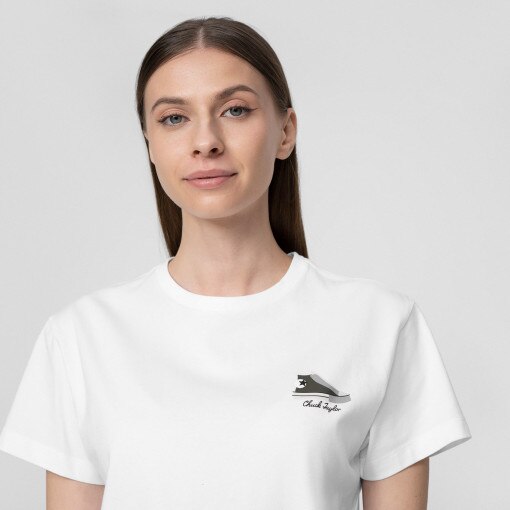 Damski t-shirt z nadrukiem CONVERSE Relaxed Sneaker Tee 10022975 - biały