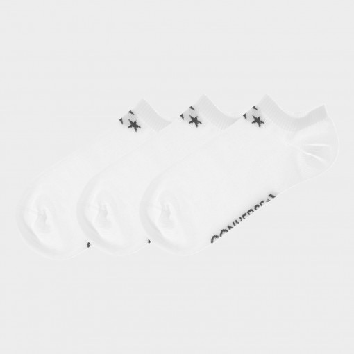 CONVERSE Damskie skarpety stopki (3pack) CONVERSE E751  białe Biały