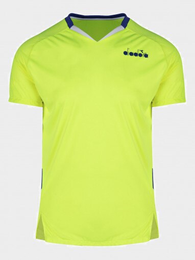 DIADORA Męska koszulka do tenisa DIADORA TSHIRT  żółty