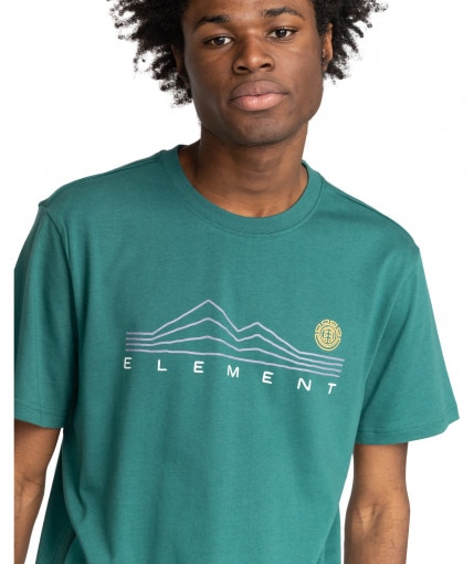 Męski t-shirt z nadrukiem ELEMENT Ridgeline - morski