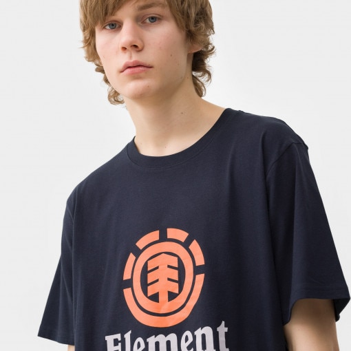 Męski t-shirt z nadrukiem Element Vertical - granatowy