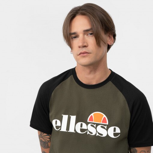 Męski t-shirt z nadrukiem ELLESSE Corp - oliwkowy/khaki