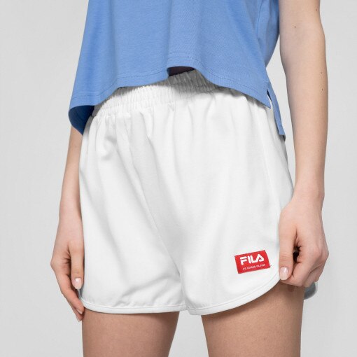 Damskie spodenki dresowe FILA TOULON shorts - białe