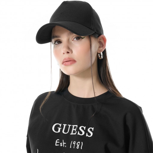 Damska bluza dresowa nierozpinana bez kaptura Guess Ruth - czarna