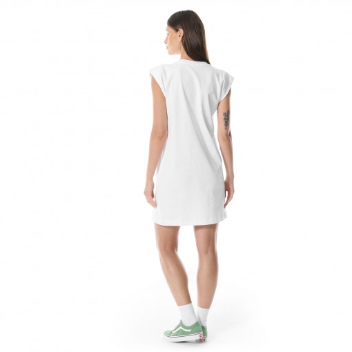 Damska sukienka shirtowa Guess Athena Jersey Dress - biała
