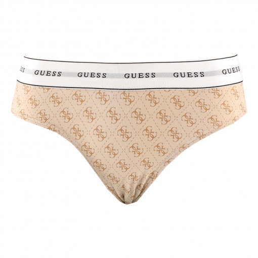 GUESS Damskie figi Guess Carrie Brief  beżowe Beżowy